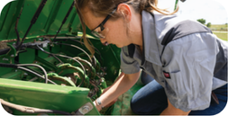 Podolinsky technician servicing equipment